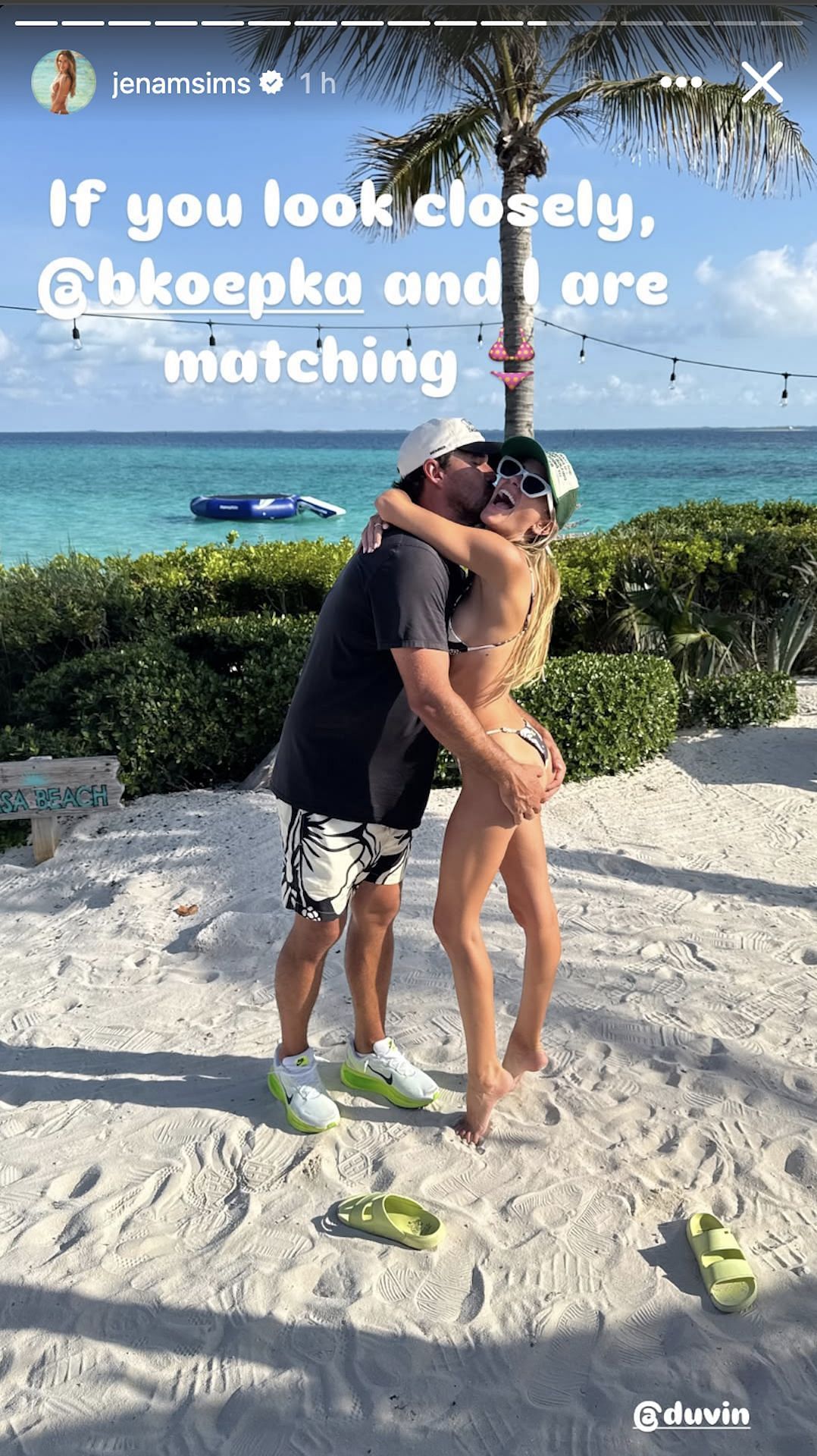 Brooks Koepka and Jena Sims (Image via Instagram @jenamsims)